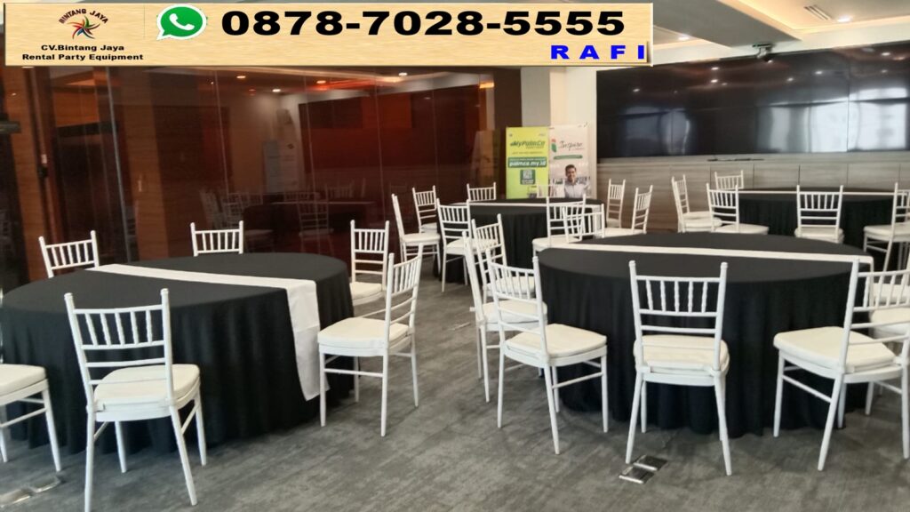 Sewa Round Table Dan Kursi Tiffany Putih Kuningan Jaksel