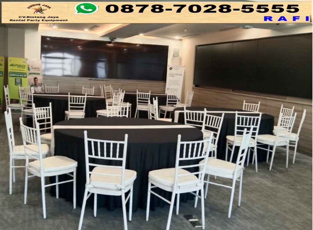 Sewa Round Table Dan Kursi Tiffany Putih Kuningan Jaksel