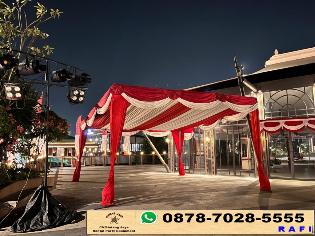 Rental Tenda Putih Merah Event Batavia PIK 0878-7028-5555