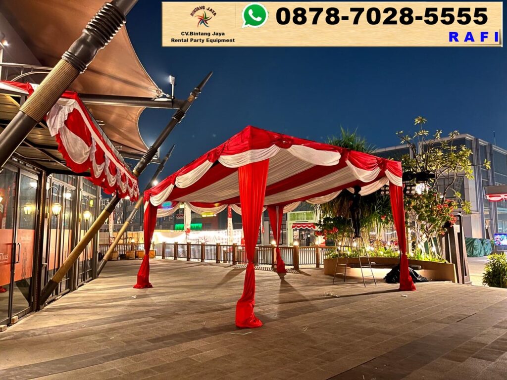 Rental Tenda Putih Merah Event Batavia PIK 0878-7028-5555