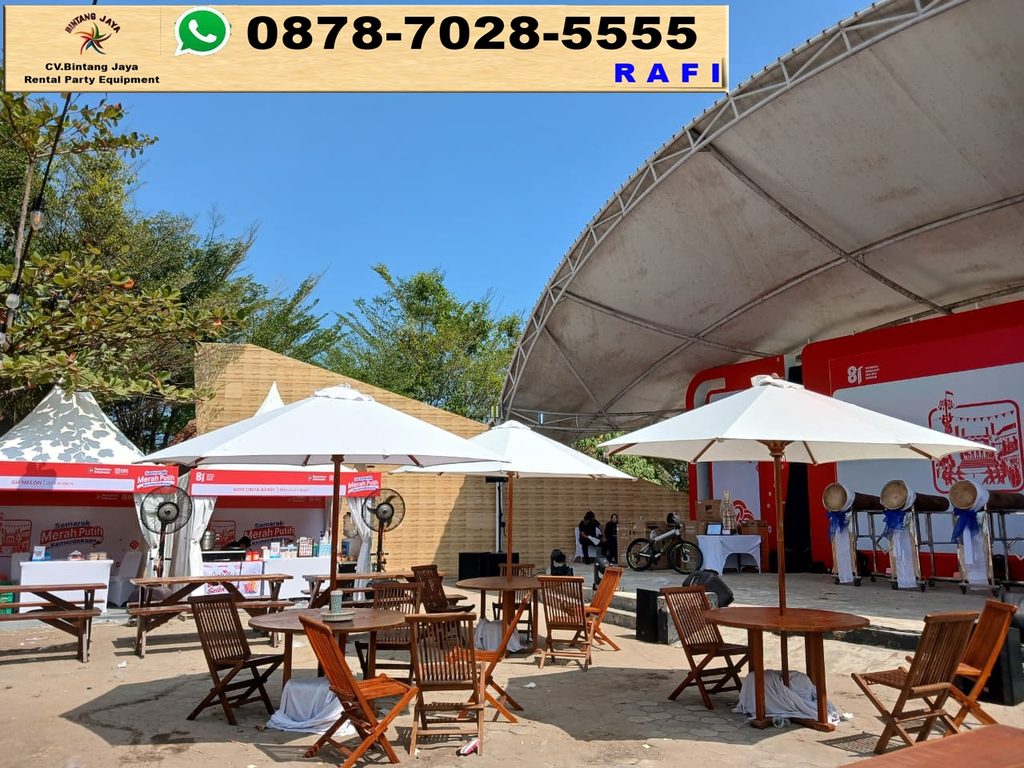 Vendor Sewa Tenda Kerucut Set Meja Kursi Taman Jakarta 0878-7028-5555