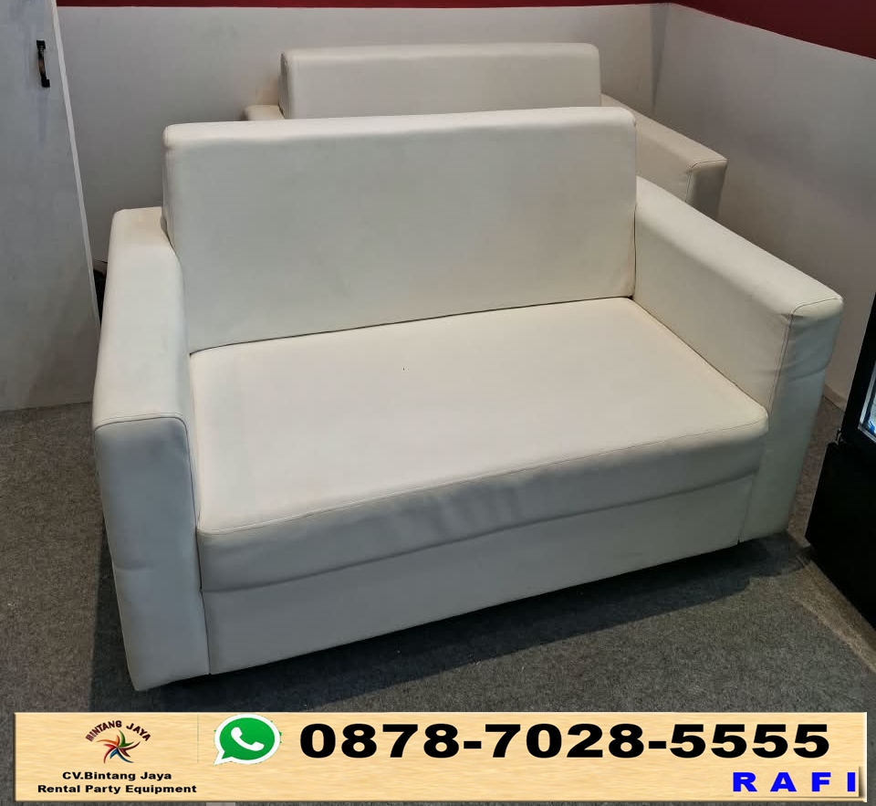 Rental Sofa Double Putih Jakarta 0878-7028-5555
