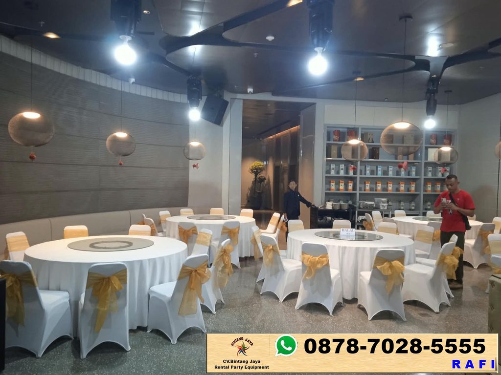 Sewa Round Table Set Lazy Suzzan Dan Kursi Jakarta