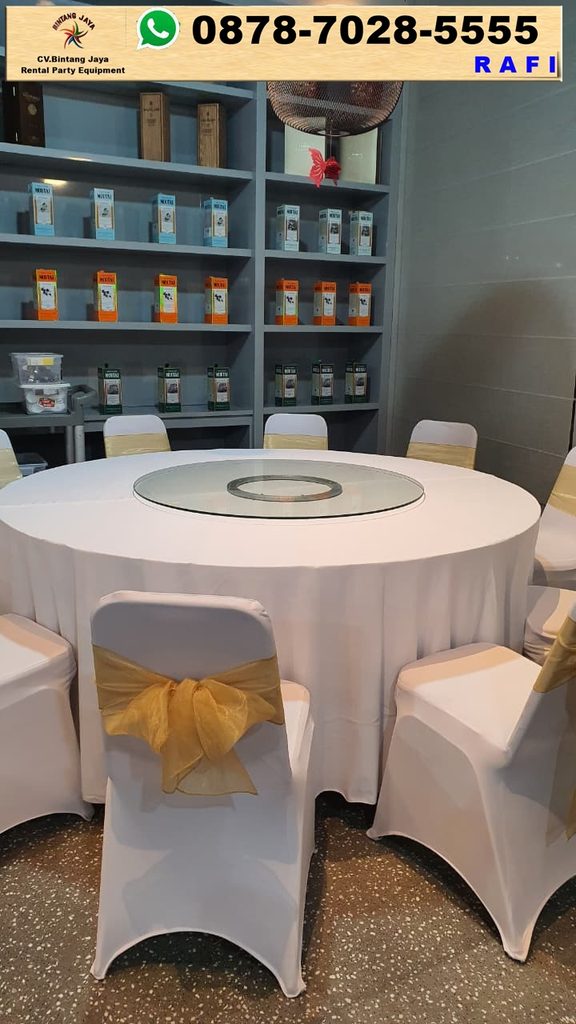 Sewa Round Table Set Lazy Suzzan Dan Kursi Jakarta