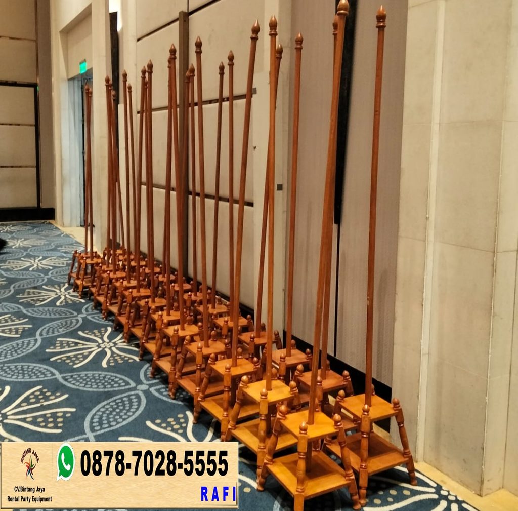 Sewa Tiang Bendera VIP Kayu Jakarta 0878-7028-5555