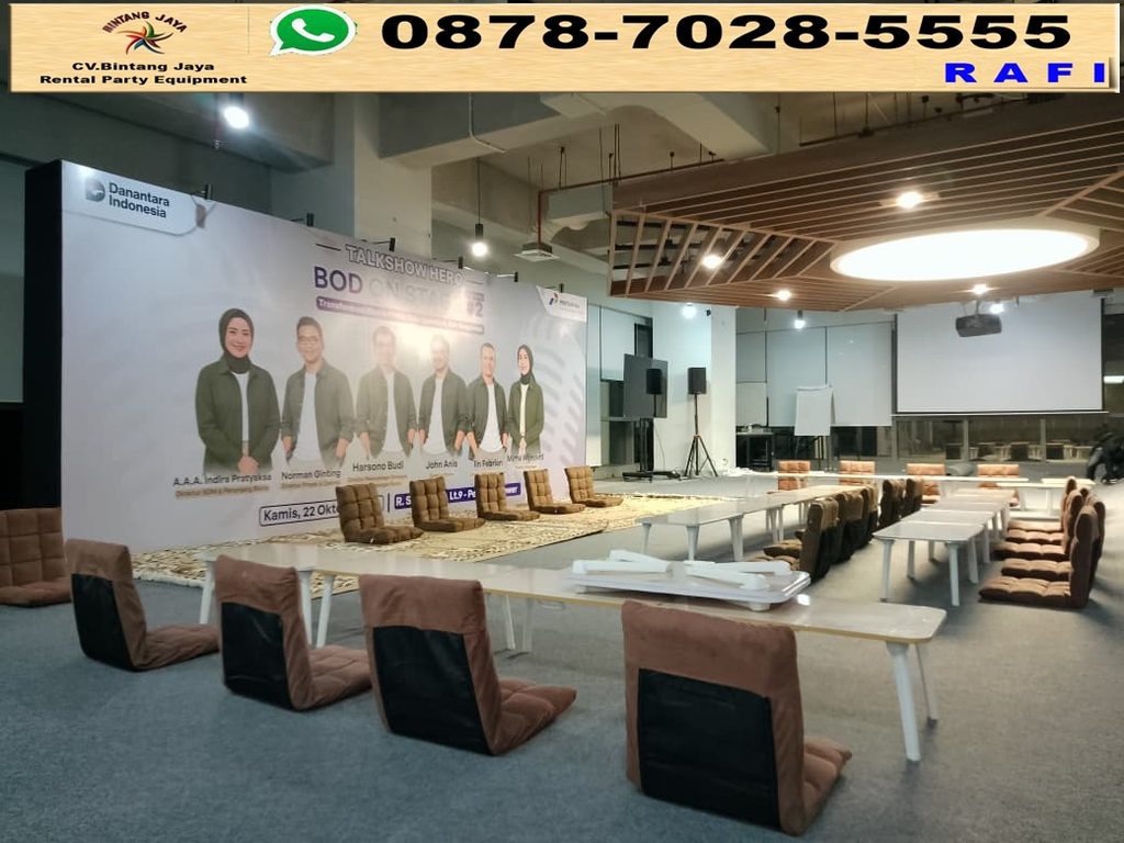 Rental Kursi Lesehan & Karpet Permadani Event Graha Pertamina Gambir Jakarta Pusat