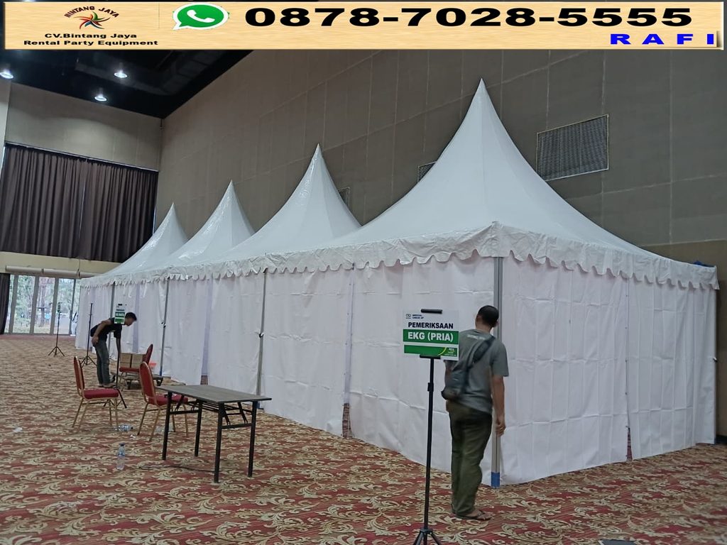 Rental round table dan sarung kursi raja event Universitas Mercubuana