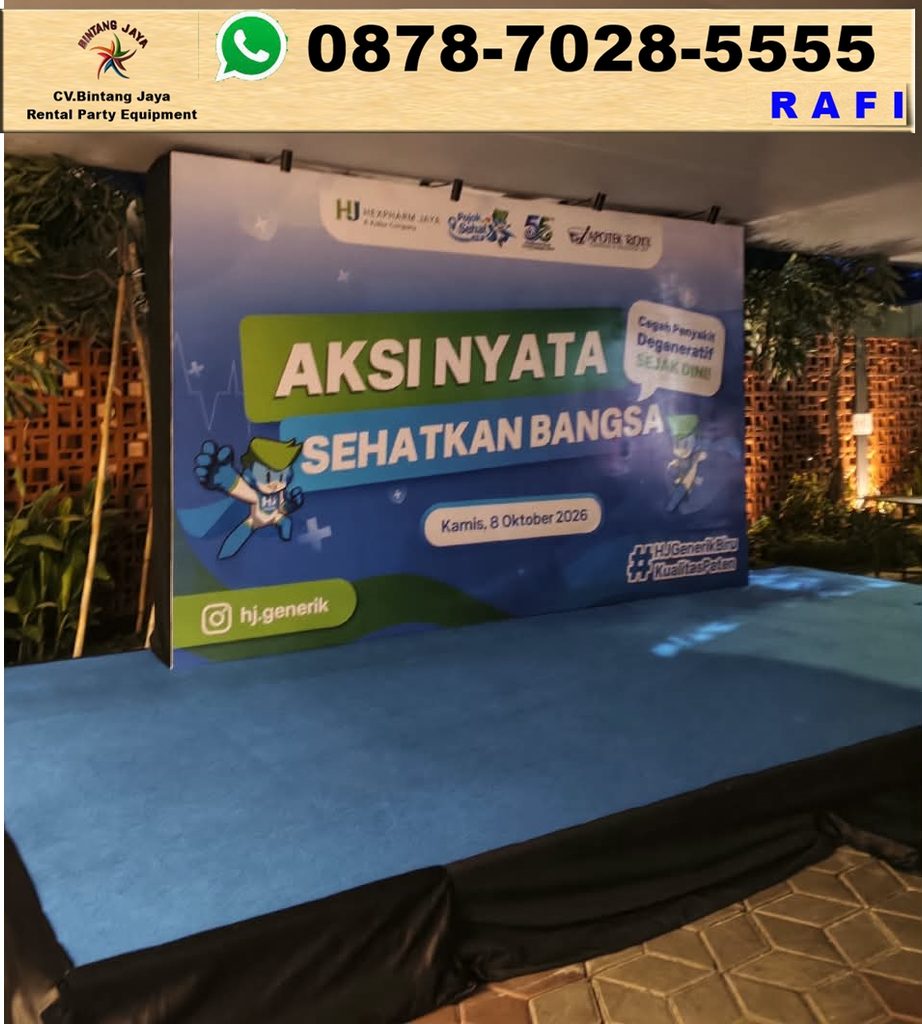 Sewa Backdrop flexy Event Di Apotek Roxy Jakarta Selatan