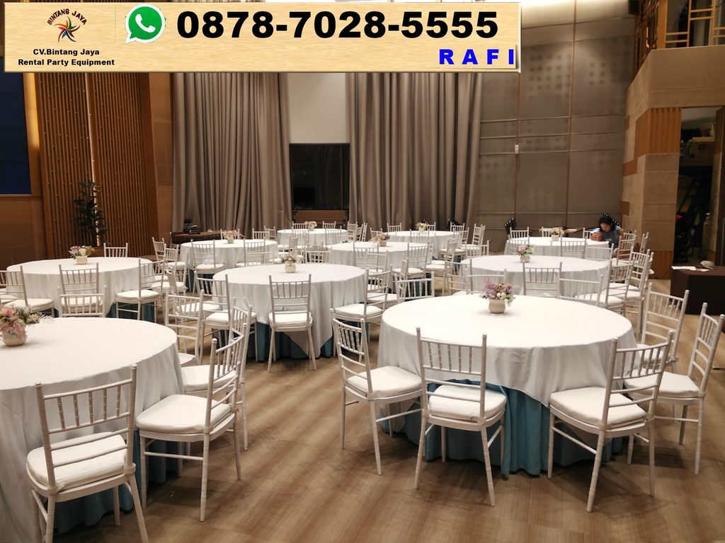 Sewa Kursi Tiffany Plus Meja Bulat Sumarekon Bekasi Barat